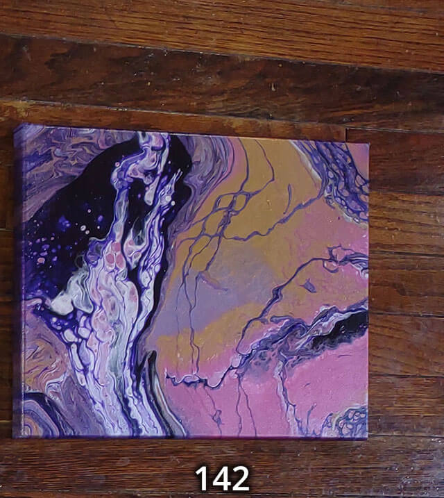 An 11x14 paint pour piece